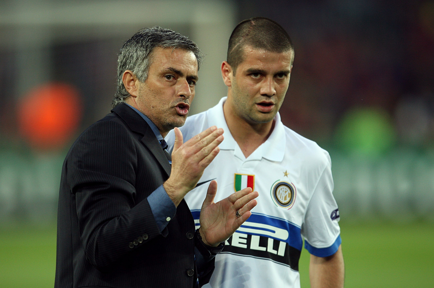 Chivu e Josè Mourinho ai tempi dell'Inter