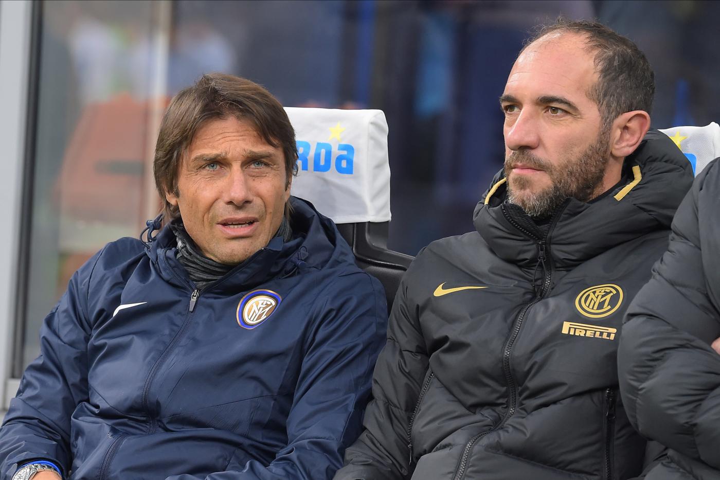 Cristian Stellini e Antonio Conte all'Inter