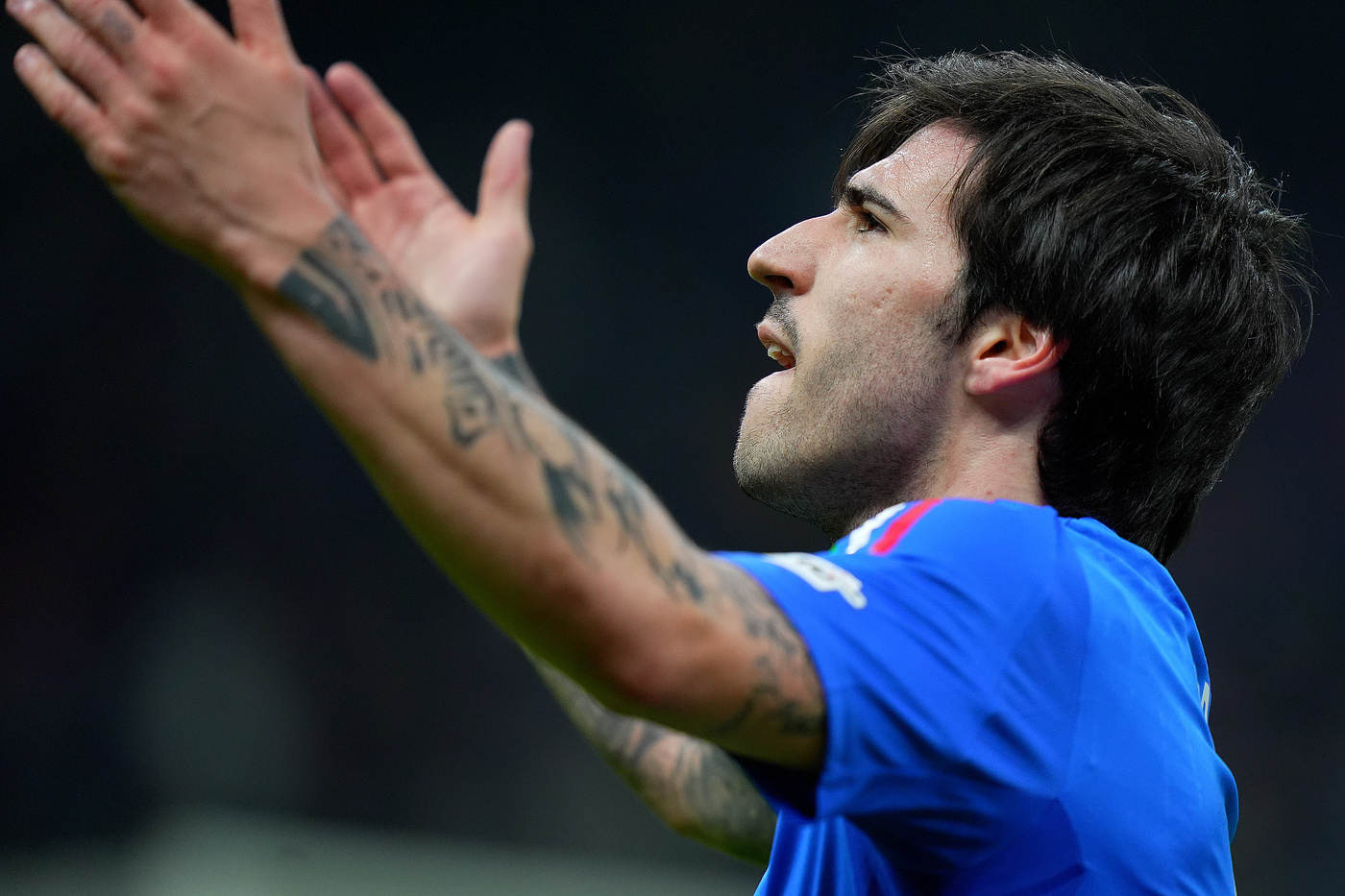 Sandro Tonali con la maglia della Nazionale